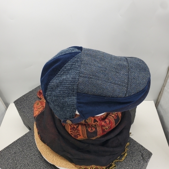 Grace Hats Race G Hunting Cap Plaid Blue Hat Vintage - Picture 10 of 12